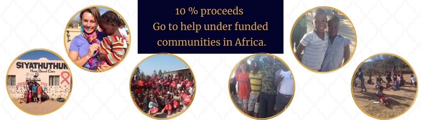 10 % proceeds Go to help under funded communities in Africa. (2) 10 % proceeds Go to help under funded communities in Africa. (2)